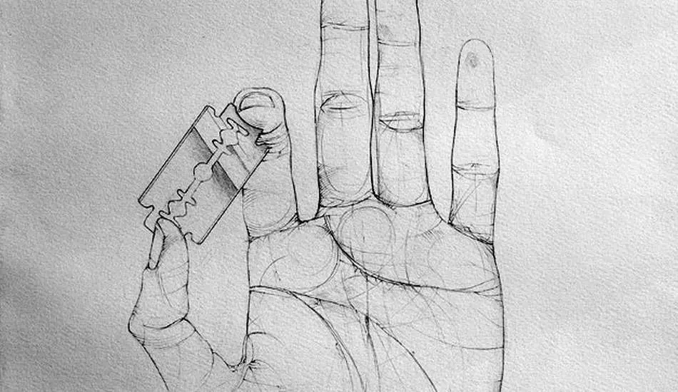 Enrique guzmán, dibujo de la serie Autorretratos
