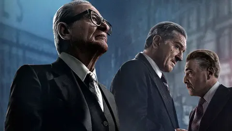 Joe Pesci, Robert De Niro y Al Pacino, en una imagen promocional de &rsquo;El irlandés&rsquo;