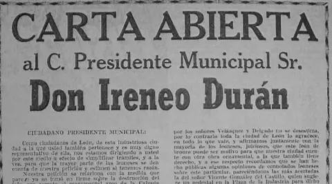 Carta a Ireneo Dur&aacute;n