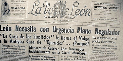 Peri&oacute;dico La voz de Guanajuato, 14 de enero de 1952