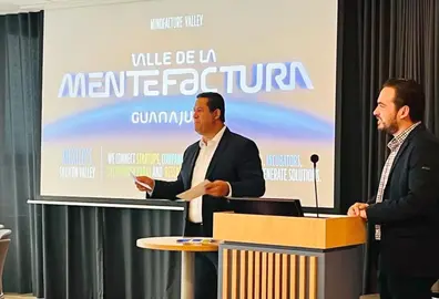 Diego Sinhue Rodr&iacute;guez Vallejo yAlan M&aacute;rquez presentan oportunidades comerciales a la C&aacute;mara de Comercio de Islandia