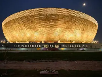 A view shows the Lusail Stadium in Lusail on November 5, 2022, ahead of the Qatar 2022 FIFA World Cup football tournament. (Photo by Kirill KUDRYAVTSEV / AFP) (Photo by KIRILL KUDRYAVTSEV/AFP via Getty Images)