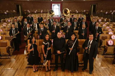 La Banda de M&uacute;sica del Estado de Guanajuato. Foto IEC