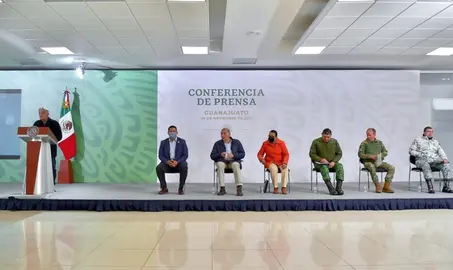 Una conferencia ma&ntilde;anera de AMLO en Irapuato