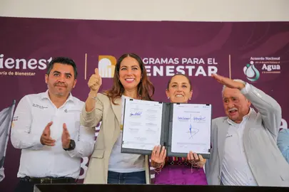 Claudia Sheinbaum y Libia Dennise Garc&iacute;a firman en marzo 1 el convenio que incluye a Guanajuato en plan h&iacute;drico del Gobierno Federal