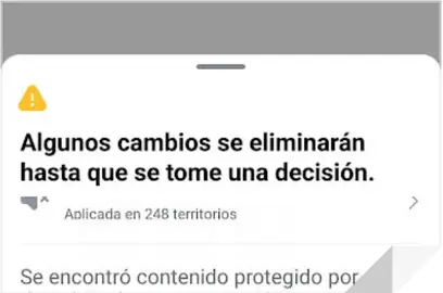 'Algunos cambios se eliminar&aacute;n hasta que se tome una decisi&oacute;n...'