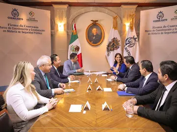 Guanajuato y San Luis Potos&iacute; suscriben convenio sobre seguridad