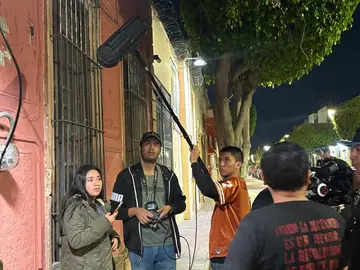En plena producci&oacute;n cinematogr&aacute;fica para el Kino Room (1)