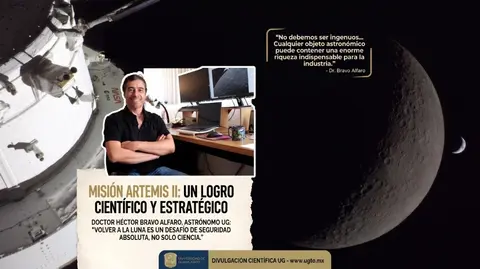 El doctor H&eacute;ctor Bravo Alfaro, investigador de la UG, se&ntilde;al&oacute; que la misi&oacute;n Artemis II es el primer paso para establecer una presencia humana sostenible en la Luna y, eventualmente, llegar a Marte.
