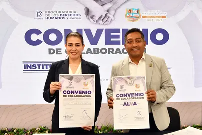 La titular de la PRODHEG, Karla Alcaraz, encabez&oacute; la firma de convenios con representantes de la Barra Mexicana de Abogados y la asociaci&oacute;n Familia O&rsquo;Farrell para impulsar la cultura de la legalidad en el estado.