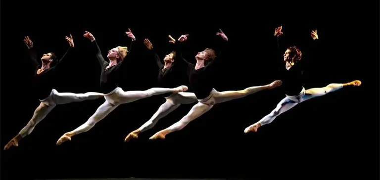 The kings in &ldquo;KO'd&rdquo;- from left, Ivan Vasiliev, Marcelo Gomes, Guillaume Côté, Denis Matvienko and David Hallberg. Mr. Gomes did the choreography