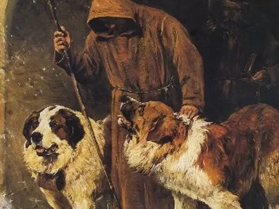 St._Bernards_-_To_The_Rescue_by_John_Emms_artist
