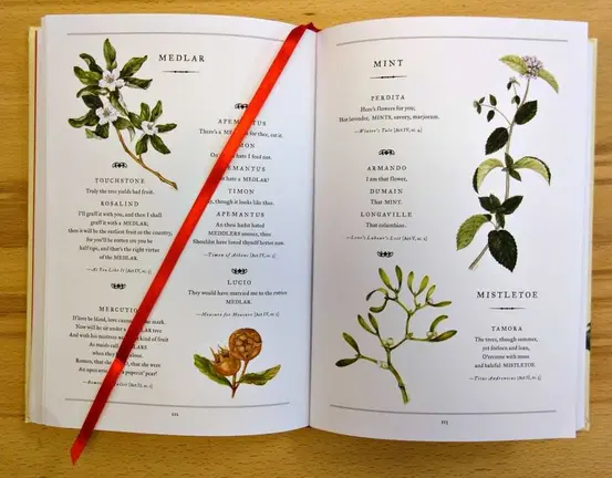 'Botanical Shakespeare', Gerit Quealy, p&aacute;ginas interiores