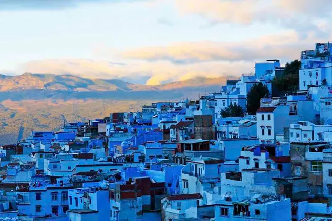 Medina of Chefchaouen, Morocco. Chefchaouen or Chaouen is a city in northwest Morocco. It is the chief town of the province of the same name, and is noted for its buildings in shades of blue.