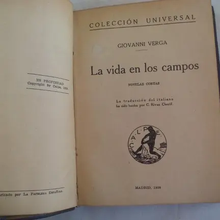 La vida en los campos, de Giovanni Verga