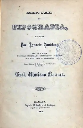12 Manual de tipograf&iacute;a de Ignacio Candiani, portada, ed. Biblioteca Virtual Miguel de Cervantes, 2018