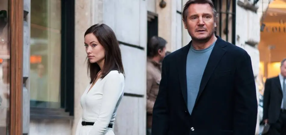 THIRD PERSON - 2014 FILM STILL - Oliva Wilde and Liam Neeson - Photo Credit: Maria Marin/Sony Pictures Classics