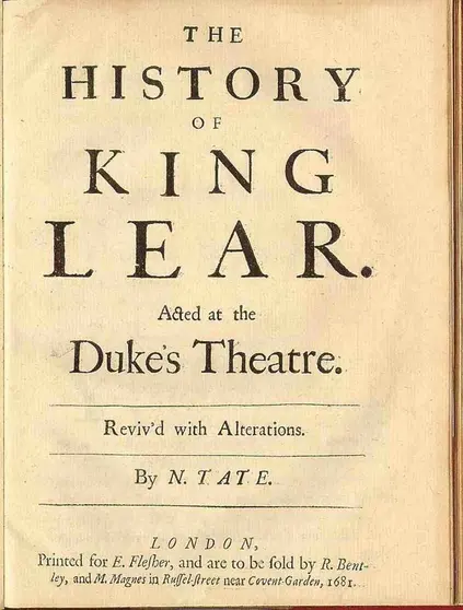 Shakespirianas - King Lear Tate
