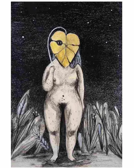 Reflejo - Jazmine González- Pintura 'Qué verguenza', de Abril Márquez