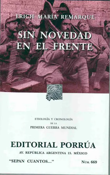 Sin novedad en el frente, Erich María Remarque