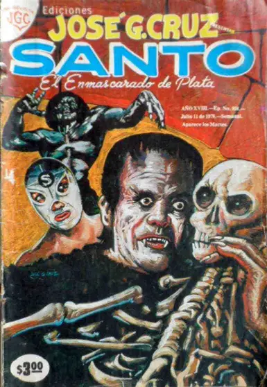 Santo, El Enmascarado de Plata - Portada de la historieta