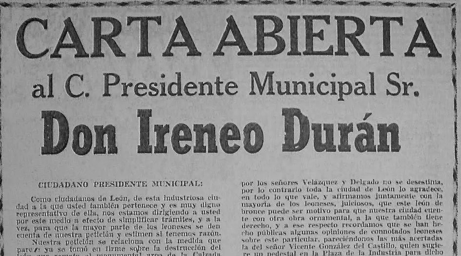 Carta a Ireneo Durán