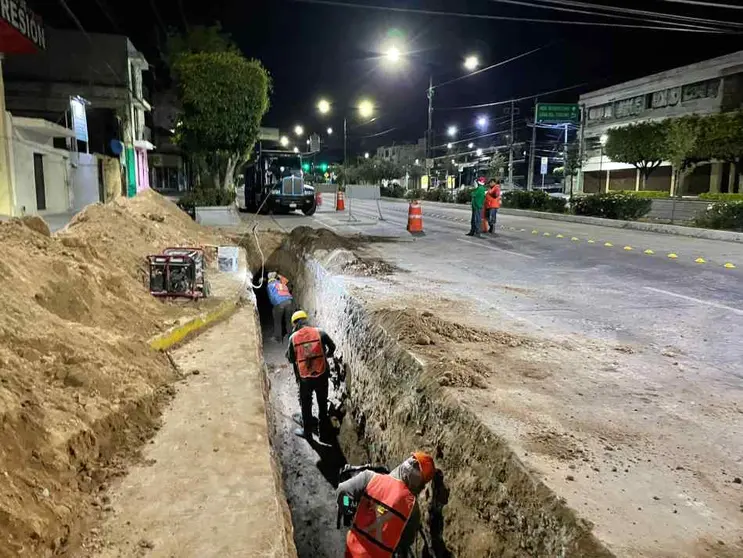 Los trabajos de SAPAL en drenaje del bulevar López Mateos