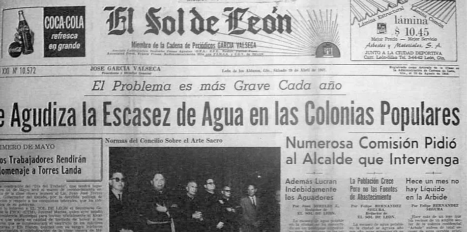 Página de El Sol de León, 23 de abril de 1967