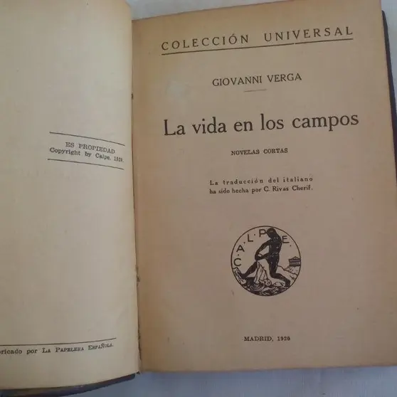 La vida en los campos, de Giovanni Verga