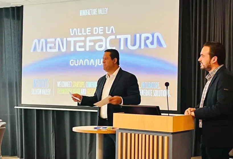 Diego Sinhue Rodríguez Vallejo yAlan Márquez presentan oportunidades comerciales a la Cámara de Comercio de Islandia