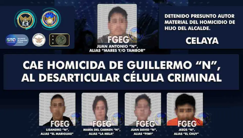 FGEG desarticula c&eacute;lula criminal; uno ser&iacute;a el presunto homicida de Guillermo Mendoza