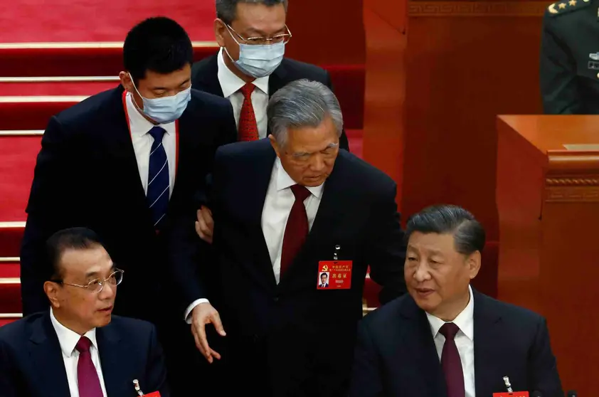 Hu Jintao y Xi Jinping