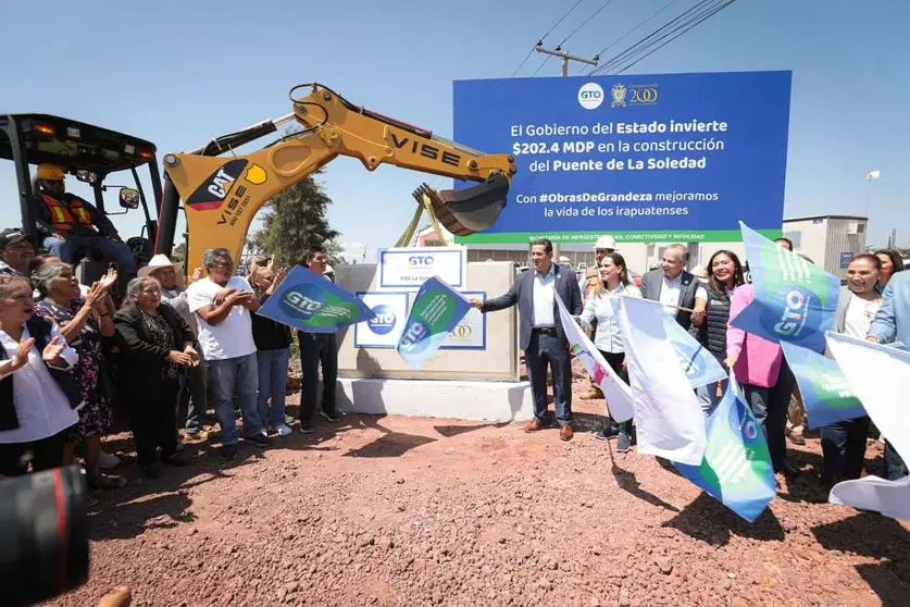 Inicia en Irapuato la construcción del puente La Soledad