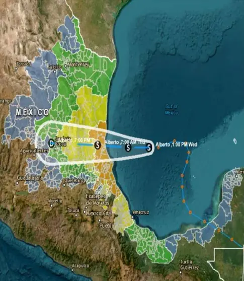 Guanajuato espera potenciales lluvias fuertes por la tormenta tropical Alberto