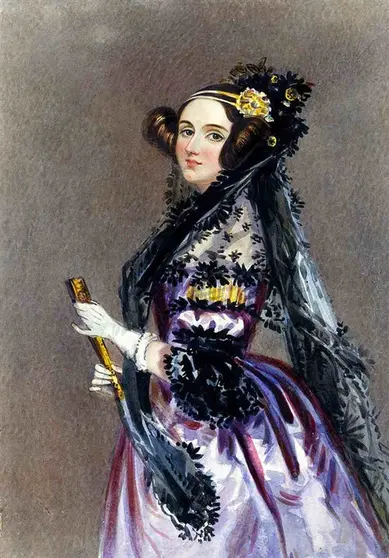 Retrato de Ada Byron hacia 1840