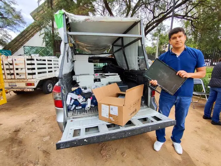 Reciclan en León artefactos electrónicos