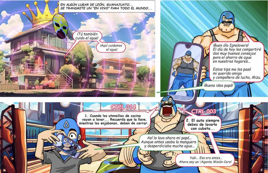 Página del cómic 'CTRL Agua Parte II', de SAPAL León