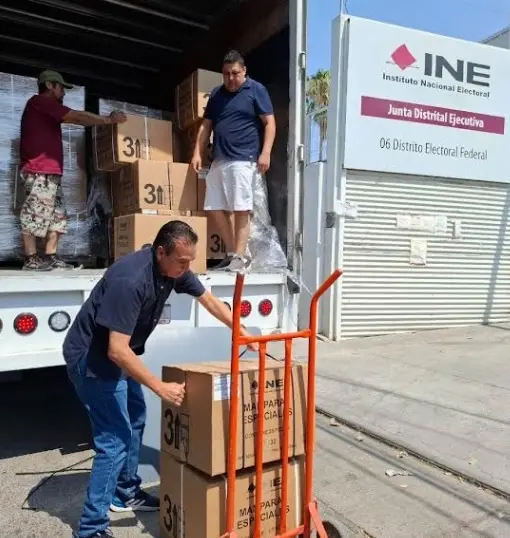 INE Guanajuato recibe materiales para la elección del 1 de junio