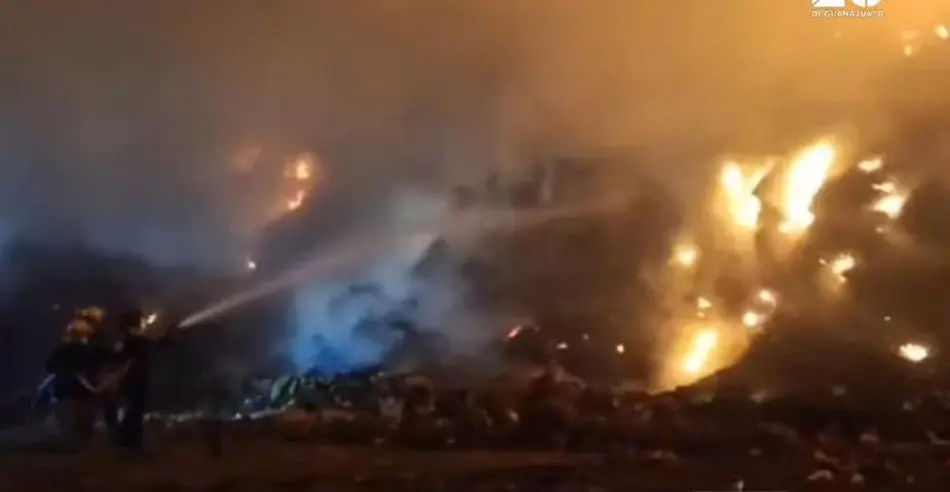 Incendio en el basurero de Guanajuato Capital - Foto, Observatorio Informativo