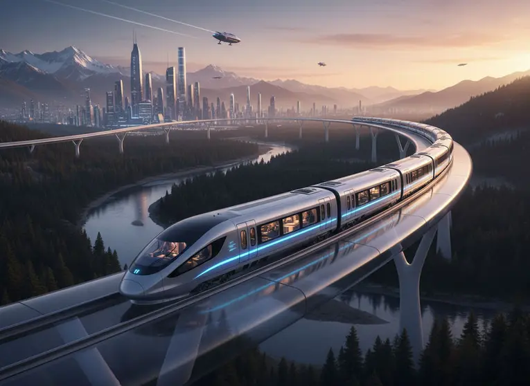 Hablemos de trenes - Imagen generada con IA de Adobe Firefly