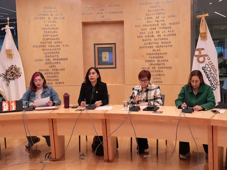 Las diputadas que encabezaron el debate: Sandra Alicia Pedroza Orozco, Susana Berm&uacute;dez Cano, Ana Mar&iacute;a Esquivel Arrona y Maribel Aguilar Gonz&aacute;lez.