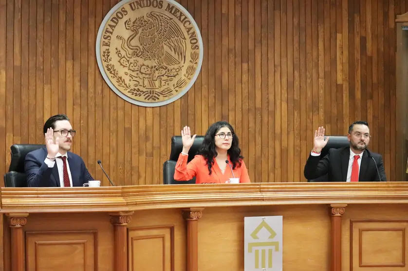 Sesi&oacute;n p&uacute;blica del Pleno del Tribunal Estatal Electoral de Guanajuato, donde se resolvi&oacute; por unanimidad la amonestaci&oacute;n p&uacute;blica contra un ciudadano por violar la veda electoral.