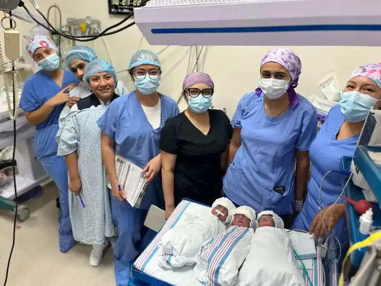 SSG atiende nacimiento de trillizos