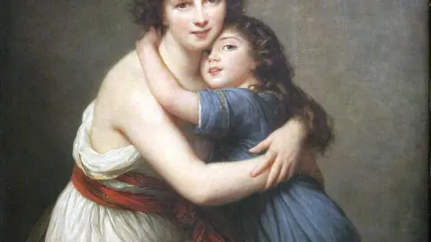 Elisabeth Vig&eacute;e Le Brun, Autorretrato con su hija Julie (&aacute; l'Antique), 1789, &oacute;leo sobre tabla, 130 x 94 cm (Mus&eacute;e du Louvre, Par&iacute;s)