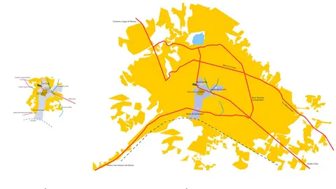 Le&oacute;n en 1976 y en 2025 con su ciudad hist&oacute;rica como referencia de escala &ndash; Gr&aacute;fica, MAGG