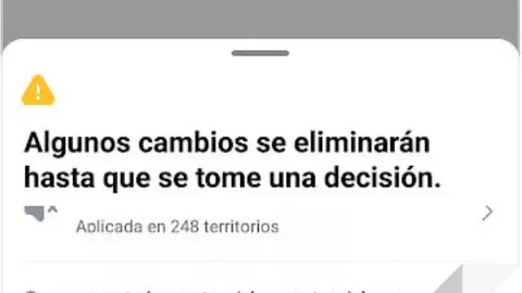 'Algunos cambios se eliminar&aacute;n hasta que se tome una decisi&oacute;n...'