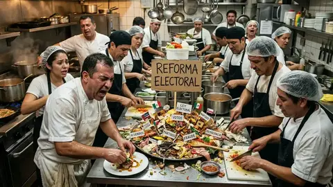 Se atora la Reforma Electoral - Imagen generada con IA de Adobe Firefly