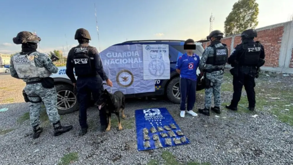 Detiene Unidad K9 a una persona y asegura m&aacute;s de 600 dosis de droga