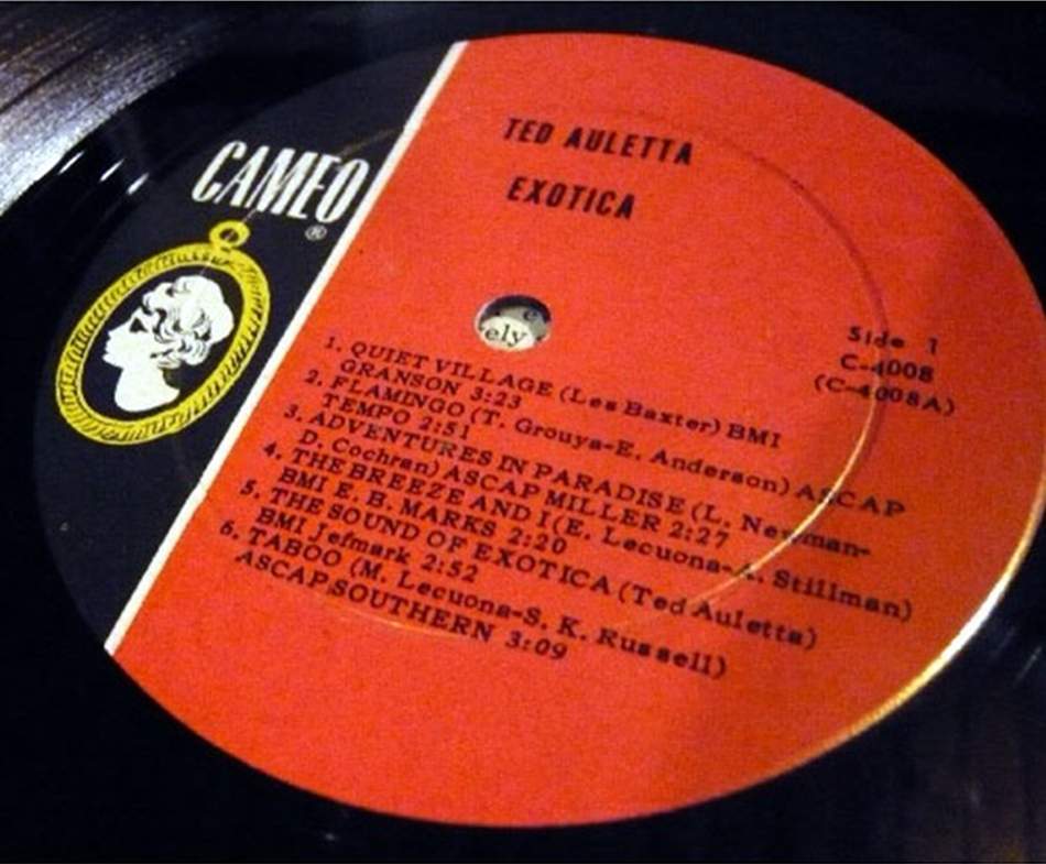 Exotica, Ted Auletta, etiqueta del vinilo