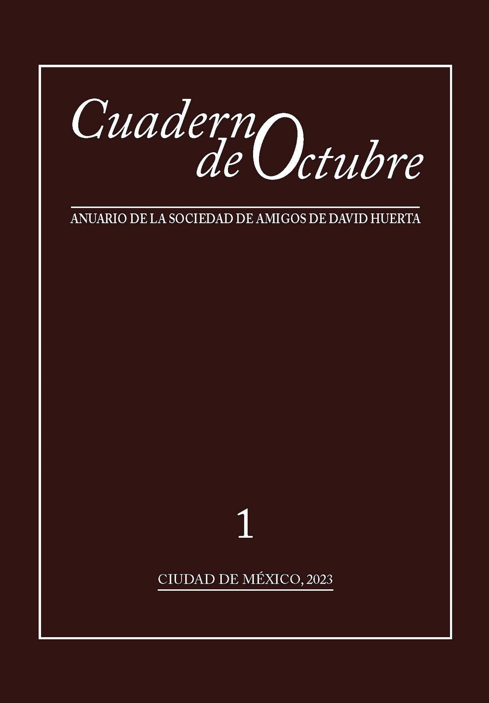 Cuaderno de Octubre, 1 - Portada